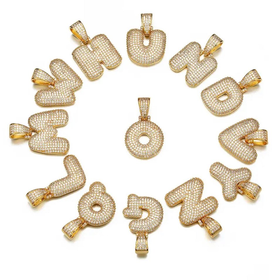 BUBBLE DIAMANTÉ LETTERS LUXE NECKLACE