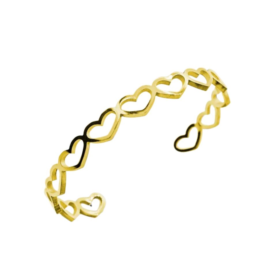 HOLLOW HEART LUXE BANGLE