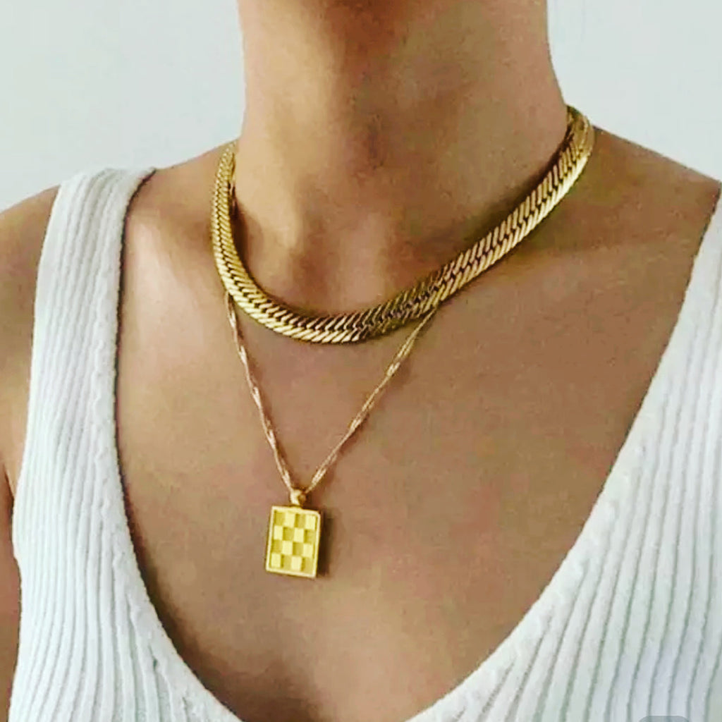 CHEQUERBOARD LUXE NECKLACE