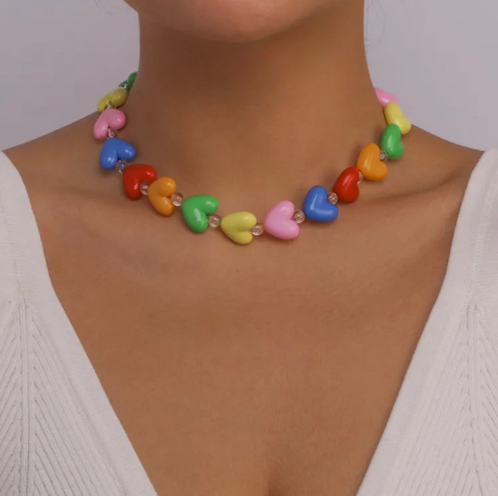 COLOURFUL HEARTS NECKLACE