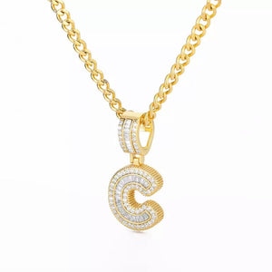 CHUNKY DIAMANTÉ INITIAL LUXE NECKLACE