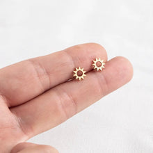 Load image into Gallery viewer, OPEN SUN STUD LUXE EARRINGS
