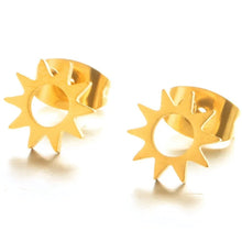 Load image into Gallery viewer, OPEN SUN STUD LUXE EARRINGS
